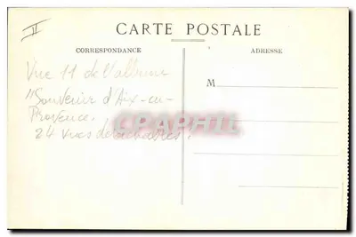 Aix-en-Provence — Hotel de los Termas de Aix — Establecimiento Termal — n°109 — editor Ausgaud, Aix — Reverso