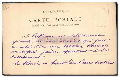 Aix-en-Provence — Zakład termalny, Cours Sextius — Fotolaboratorium Baudouin, Marsylia — Rewers