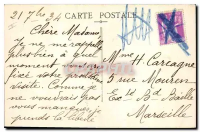 Aix-en-Provence — Hotel do Rei René — Edição Paul Maurel — Verso