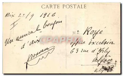 Aix-en-Provence — Fonte de Água Quente — Coleção E. Jaussand — Verso