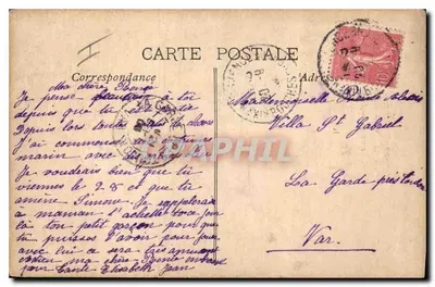 Prix-en-Provence — Fontaine dos Quatro Duques — Editor N. Gaille Gildura — Verso