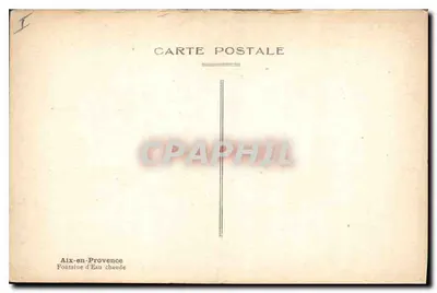 Aix-en-Provence — Fontanna z ciepłej wody — Karta pocztowa — Rewers
