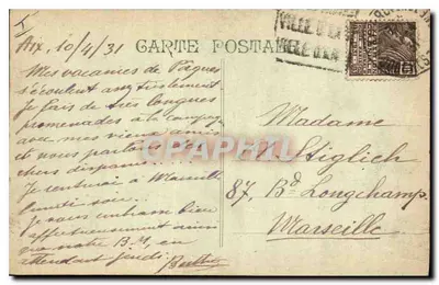 Aix-en-Provence — Fontein van het Hotel de Saporta — Uitgever Ripert — Achterkant