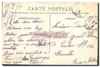 Aix-en-Provence — Fontanna ciepłej wody, Cours Mirabeau — Kolekcja C. M. — Rewers