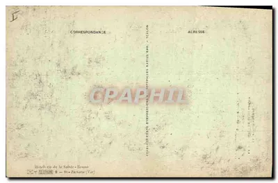 La Sainte-Baume — A Gruta e o Santo Pilon — Hôtellerie de la Sainte-Baume, St-Zacharie (Var) — Verso
