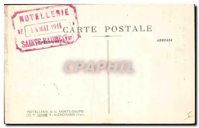 Escada da Gruta — Santa-Baume (Var) — Hôtellerie de la Sainte-Baume — Verso