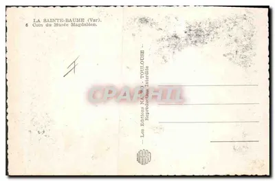 La Sainte-Baume (Var) — Rincón del Museo Magdaléen — Ediciones NABO - Toulouze — Reverso