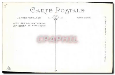 Wspinaczka do jaskini — Sainte-Baume — Hotellerie de la Sainte-Baume — Rewers