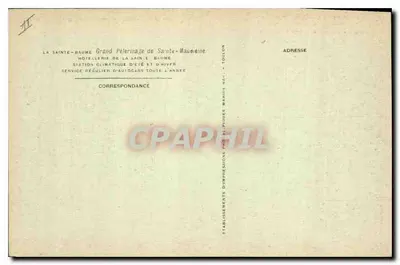La Sainte-Baume — Vue Générale — Hôtellerie de la Sainte-Baume, Station Climatique d'Été et d'Hiver — Verso