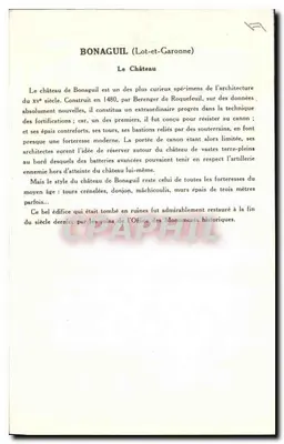 Bonaguil — Zamek — Bonacuil (Lot-et-Garonne), 6. seria — Rewers