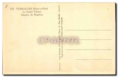 Versailles (Seine-et-Oise) — Le Grand Trianon — Chambre de Napoléon — Éditions d'Art Yvon, Paris — Verso