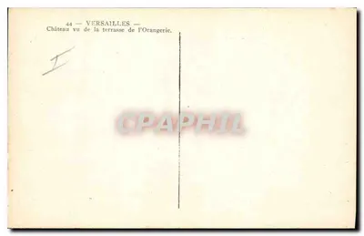 Zamek w Versailles — widok z tarasy Orangerie — n°44 — Rewers