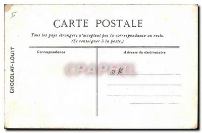 Versailles - O Hotel de Ville — editada para o Chocolat-Louit, n°114 — Verso