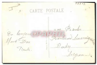 Cume do Puy de Sancy — Rochas dos Três Diabos — editor desconhecido, número de série não visível — Verso