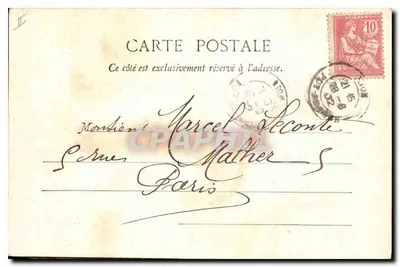 Le Puy de Dôme — pastoralny widok z owczarnią — P. Jutin, wydawca, Clermont-Ferrand — Rewers