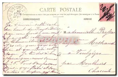 Le Puy de Dôme — Vista pastoril com ovelhas — Lib. Bougé-Béal, Rue de l’Ecu, Clermont-Ferrand — Verso