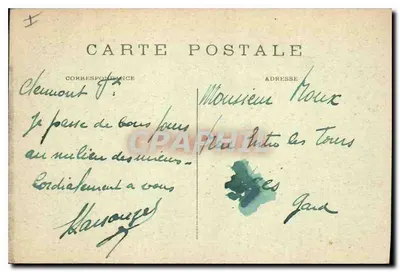 Top van het Puy-de-Dôme en het Observatorium — 1465 meter hoogte — Uitgave Héronnelle, Parijs, nr. 591 — Achterkant