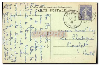 Wierzchołek Puy de Dôme — Ruiny świątyni Merkurego — Piekna Auvergne — Rewers