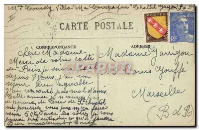 Wejście do wielkich termów w Châtel-Guyon — Puy-de-Dôme — Wydawca Fierre Malroux, n°2160 — Rewers