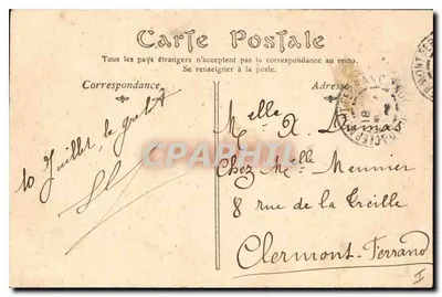 Châtel-Guyon — Avenida na Vale de Sans Souci — editor não identificado, n° 29 — Verso
