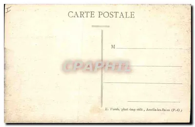 Amélie-les-Bains (Pyr.-Or.) — Uitzicht op de Canigou-bergketen — E. Puech, fot.-druk-uitg. — Achterkant