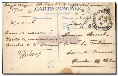 Châton-sur-Saône — Catedral de São Vicente — editor L.V. n° 2969 — Verso