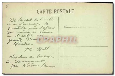 Tymczasowy ośmiogrodzony zasypisku Verdun — Donaumont (Meuse) — Wydawca S.L. Séteur — Rewers