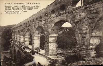 O Pont du Gard entre AVIGNON e NIMES — Aqueduto romano — editor: RIVET