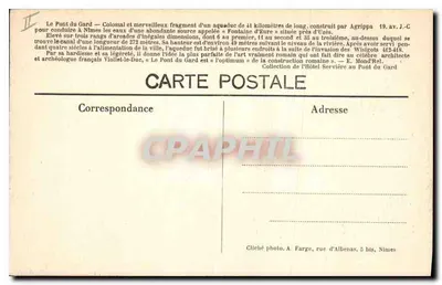 Most Gard — Profil zachodni — Widok z上游 na lewym brzegu — Rewers