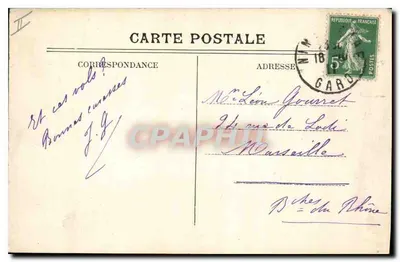 Nîmes — Bulwar Victora Hugo — widok z Areny — Rewers