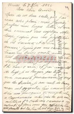 Nîmes — Les Arènes, widok z wnętrza — A.R. — Rewers
