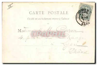 Nîmes — Katedra św. Baudilli — B. F. Chalon s/ Saône, nr 133 — Rewers