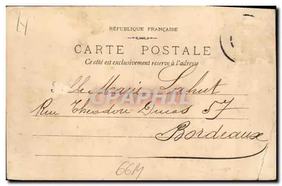 Nîmes — Bulwar Victor Hugo — widok ulicy z tramwajem — Fototyp K. Lacoun - Marsylia, nr 354 — Rewers
