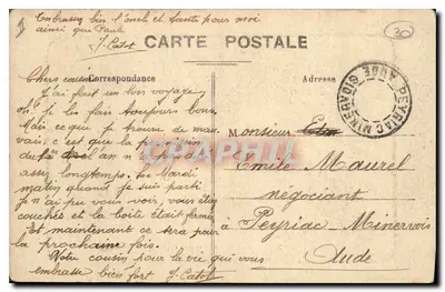 Nîmes - A Esplanada - Fonte Pradier — Edit. Granier e Piton, Nîmes, n°20 — Verso