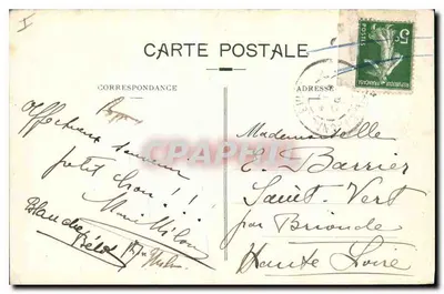 Stara pocztówka Nîmes Ogród Fontaine wnętrze jaskini — Rewers