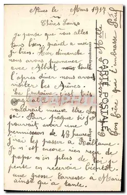 Nîmes — Fontanna Pradier — A. R. — Rewers
