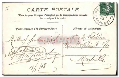 Nîmes. — Widok na Dom Carrée i Teatr — Roux Alès, Nîmes — Rewers