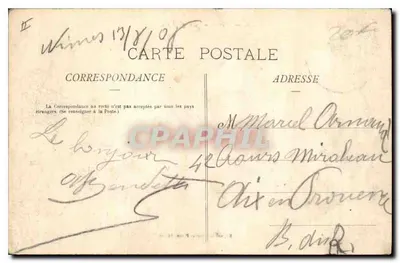 Nîmes — Widok ogólny — nieznany wydawca, nr seryjny 1 — Rewers