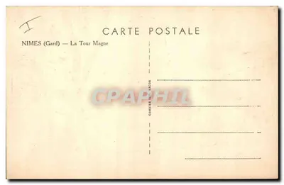 Nîmes (Gard) — Wieża Magne — Combier Impr. Macon — Rewers