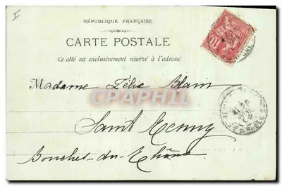 Nîmes - Ogólny widok fontanny, Bany Romane — Fototypia Lacour & Lacour Marsylia, nr 181 — Rewers