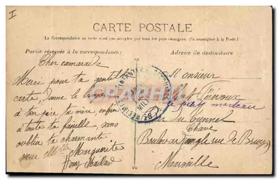 Nîmes - A Saída do Canal da Fontaine — Guillaume Fot. Marseillelee, n° 1020 — Verso