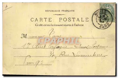 Nîmes — La Porte de France — Phototyp E. Lacour — Marseille — 1189 — Verso