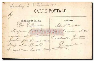 Chambéry (Savoie) — Monumento da Anexação (A Savoyarda) — Coleção L. Grimal — Verso