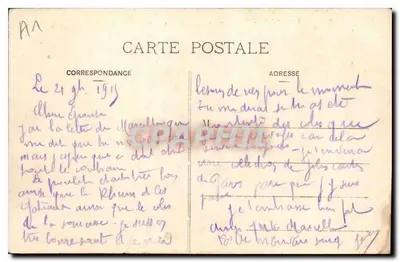 Paris – Senado e Jardim do Luxembourg — M. J. n° 543 — Verso