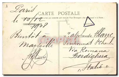 Paryż — Arc de Triomphe — wydawca J.H., nr 842 — Rewers