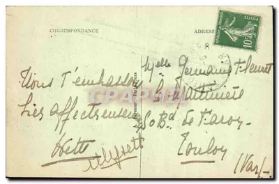 París — La Rue Soufflot y el Panteón — A. P. n°216 — Reverso