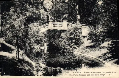 Paris - Parc Monceau, o pequeno Pont — A. L. — n° 170
