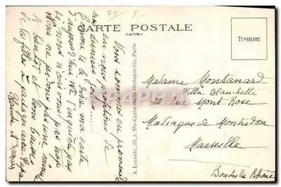 Paris - Parc Monceau, o pequeno Pont — A. L. — n° 170 — Verso