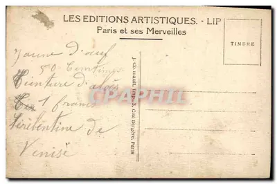 Paris – Panorama tirado do Châtelet em direção à Sena, ao teatro Sarah-Bernhardt e à Torre St-Jacques (à esq.) – LIP — Verso