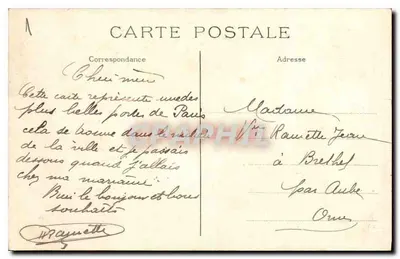 Paris — Porta de São Denís — J.H. n°305 — Verso